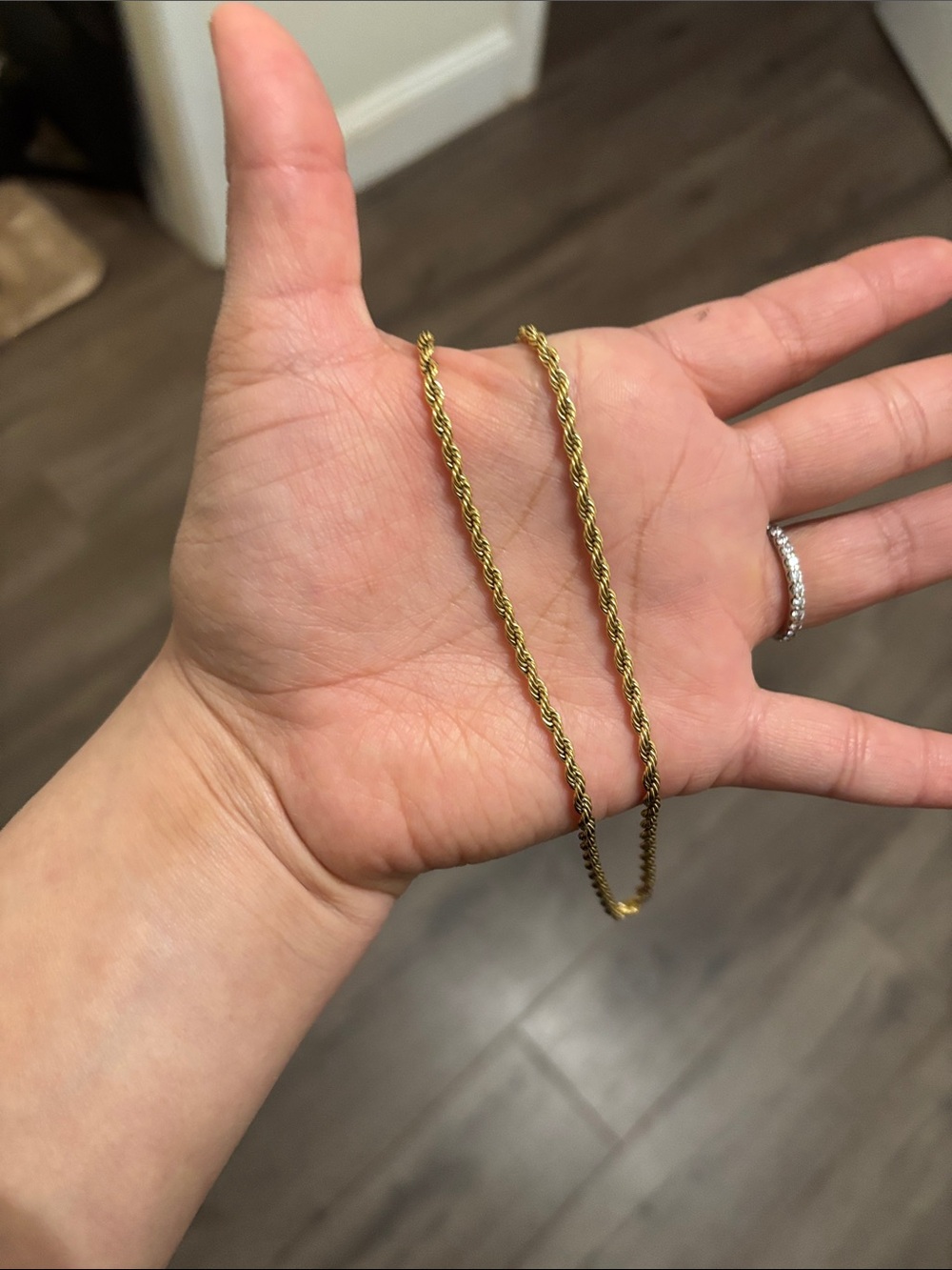 Gold Rope Chain Necklace - Women's Jewelry